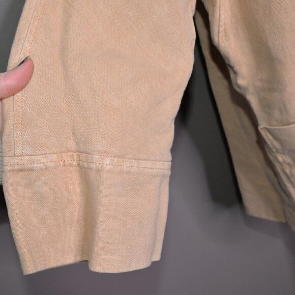Aritzia Wilfred 100% Linen Chore Coat Beige Sz 8 - Picture 8 of 9
